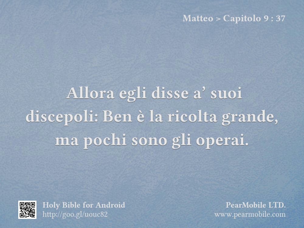 Matteo, Capitolo 9:37